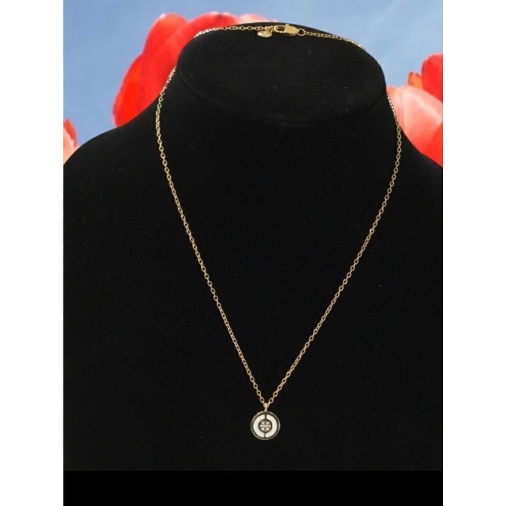 Tory Burch Delicate Gold Coin Pendant double face. Necklace - Women's Jewelry
